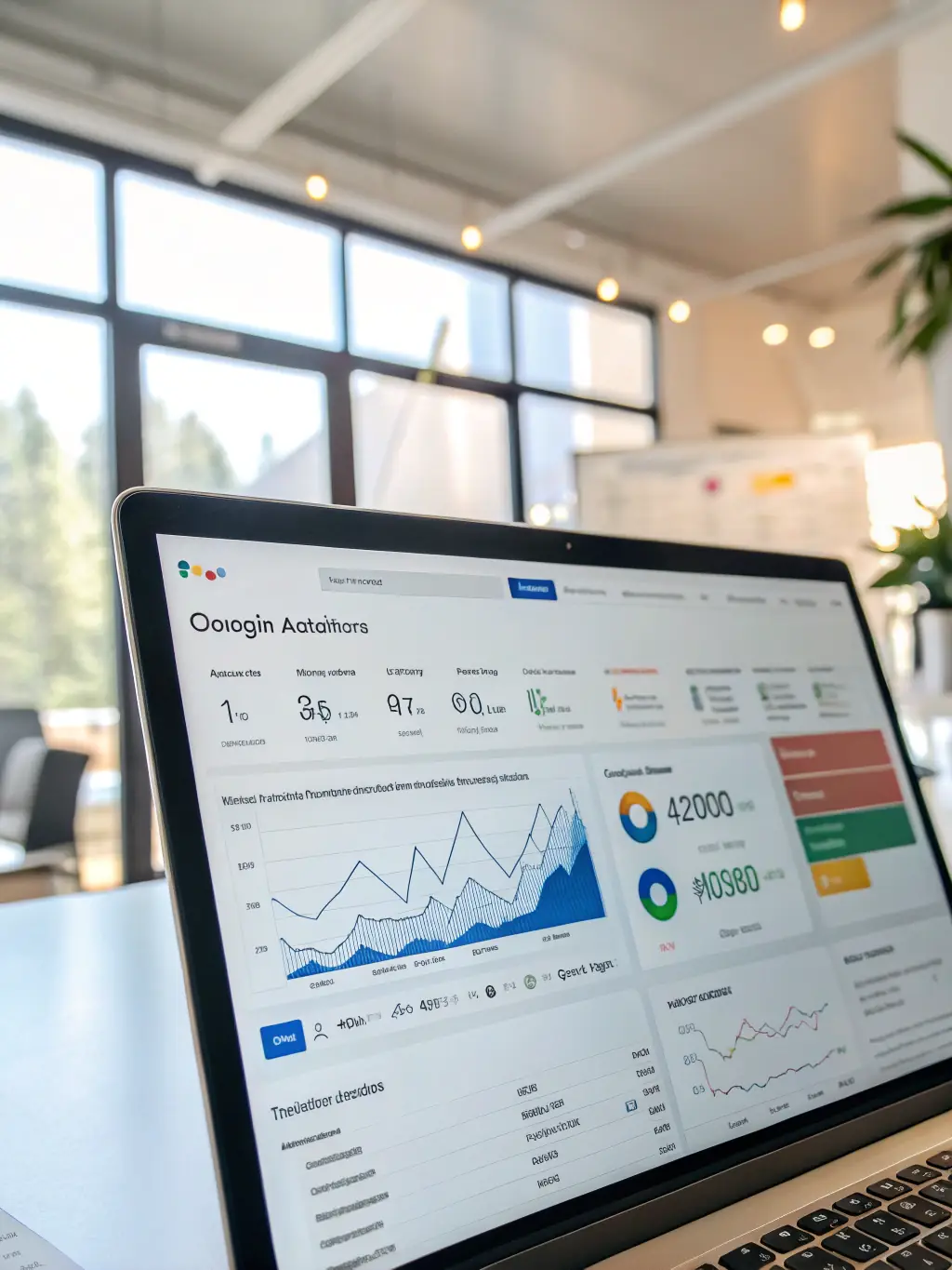 A screenshot of the Google Ads dashboard, displaying keyword performance, ad copy variations, and conversion tracking for search engine marketing.
